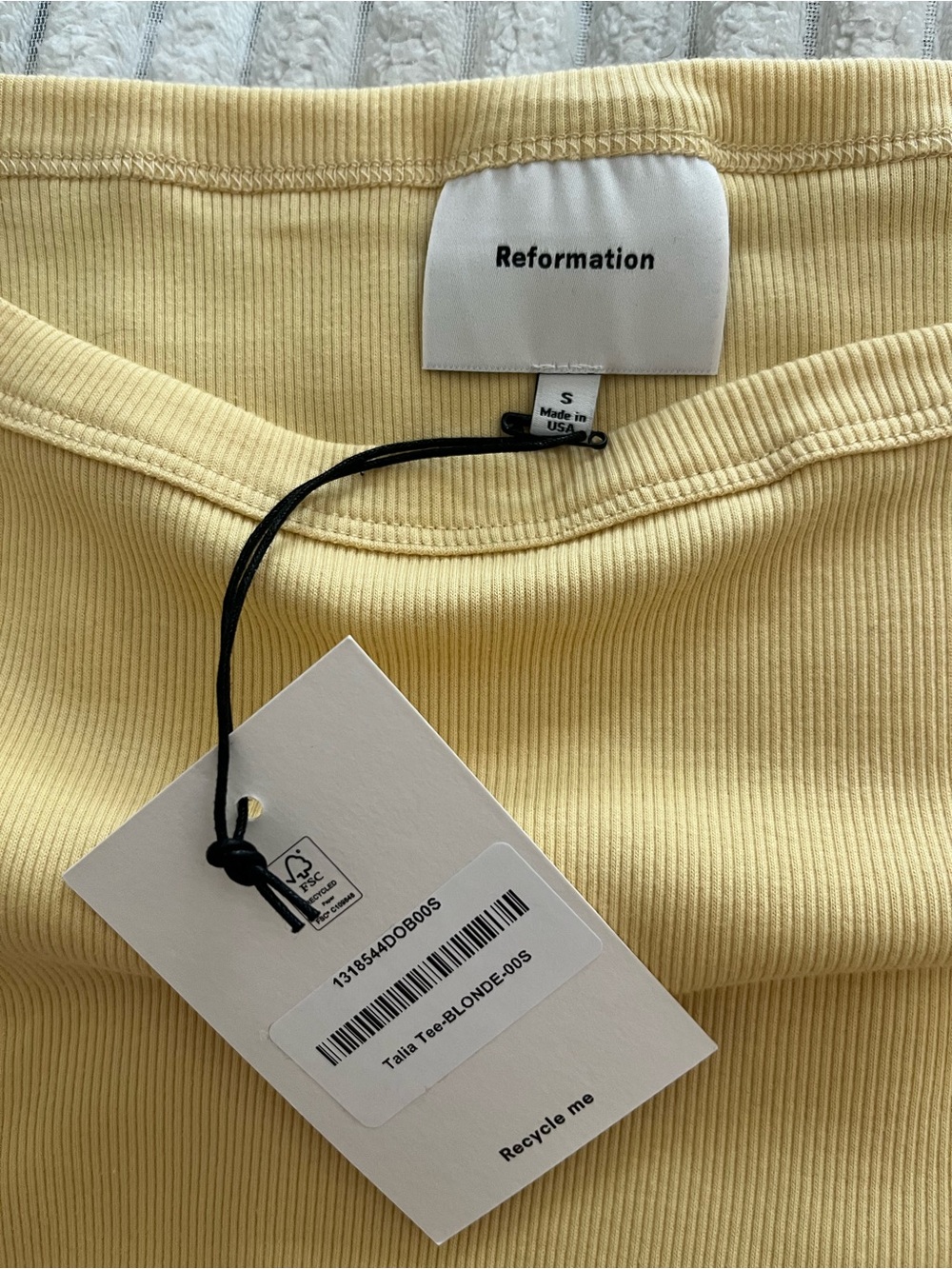 Reformation Talia Tee in Blonde - Picture 9 of 11